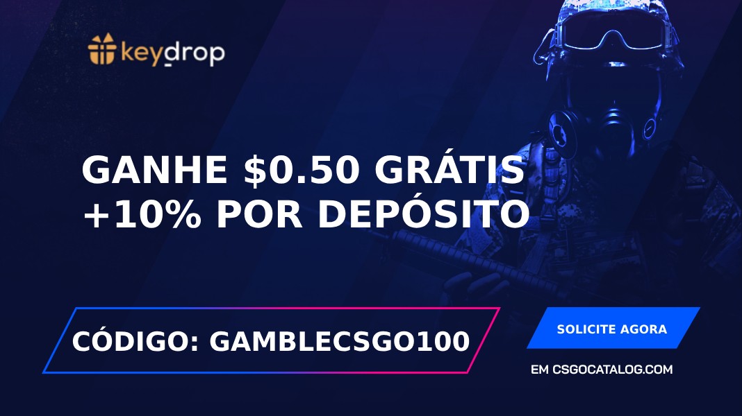 Códigos promocionais Key-Drop: Use “Gamblecsgo100” e ganhe 0.5$ de graça
