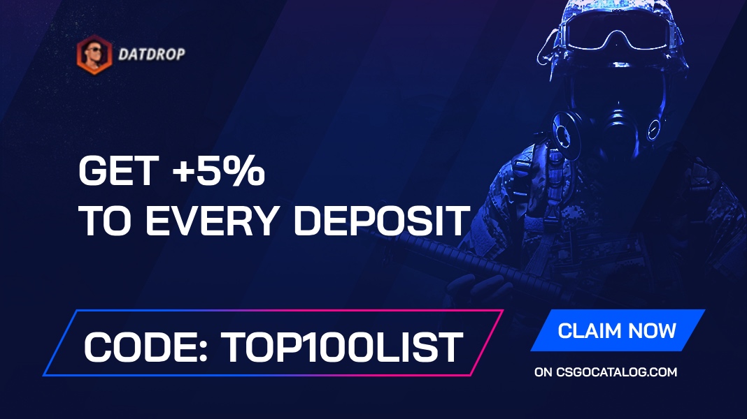 DatDrop Promo Code: Use “top100list” and Get +5% to every deposit