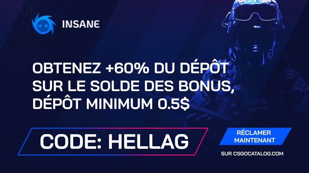 Insane.GG Promo Code Review in 2024: Utilisez « Hellag » et obtenez un bonus de dépôt de +60%