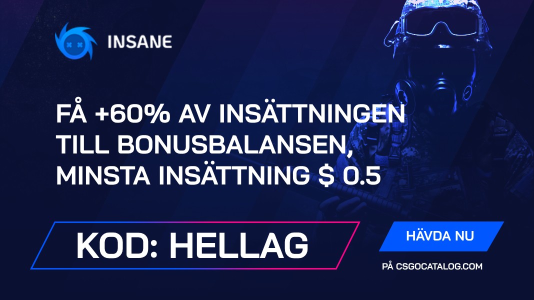 Insane.GG Promo Code Review i 2024: Använd ”Hellag” och få +60% insättningsbonus